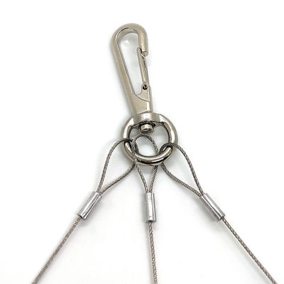 Paslanmaz Çelik Halat Kordonlu Asma Duvar Çiçek Sepeti