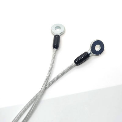 Özel Tel Halat Tertibatları PVC Kaplı Şeffaf Kordon Kablo Bağlantı Emniyet Kayışı