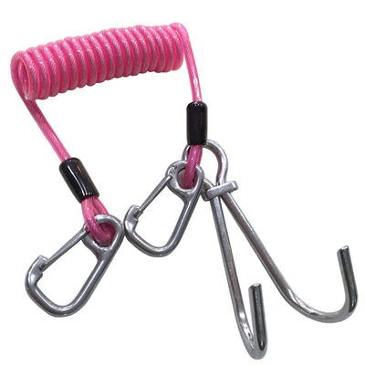 Güvenlik Paslanmaz ip Dalış Balıkçılık Bahar Bobin Kablo Çekici Araç Lanyard