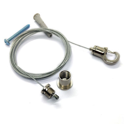 Asma Tavan Askı Kancaları Kiti 2 Kablo Seti Paslanmaz Çelik Halat Kelepçesi İle