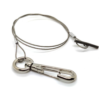 Tek Bacak Paslanmaz Çelik Halatlı Bitki Saksısı Asma Kiti Metal Kancalı