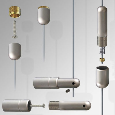 Perakende Mağazası Duvar Montajlı Reklam Alüminyum Tel Asılı İşaret Kablo Ekran Sistemi