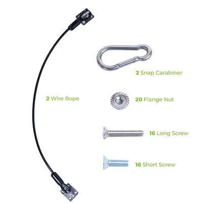 Paslanmaz Çelik Halatlı Çöp Kovası Kapağı Kilidi Metal Evrensel Kapak Kilidi Dış Mekan Çöp Kovaları İçin