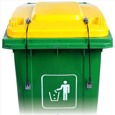 Paslanmaz Çelik Halatlı Çöp Kovası Kapağı Kilidi Metal Evrensel Kapak Kilidi Dış Mekan Çöp Kovaları İçin