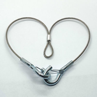 Toggle Hanger V Shape Kit 2MM Galvanized Stainless Steel Wire Rope Cable Sling With Snap Hook For Lighting