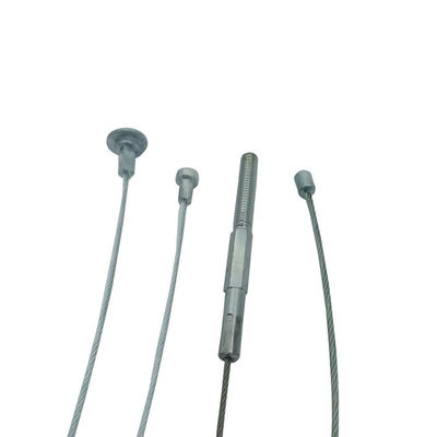 Çinko Başlı 1.5MM Galvanizli Çelik Halat, Asma Yapı İçin