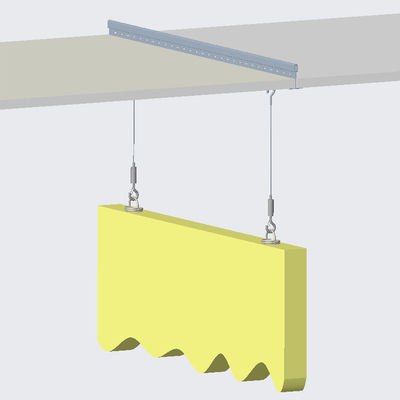 Düzenlenebilir kablo sapları ile akustik panel asma sistemi 1.5mm tel ipi