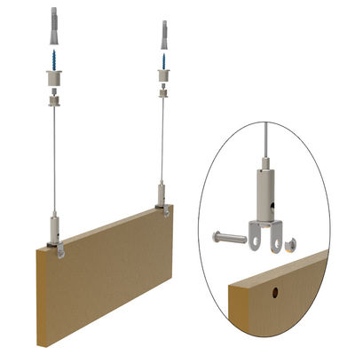 Ses Emici Tavan Panelleri İçin Montaj Braketleri İle Çatal Kablo Tutucu Bileşenleri