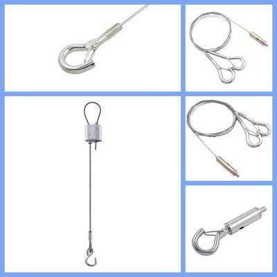 Asılı tel sistemleri için kanca ile paslanmaz çelik kablo döngüsü kitleri