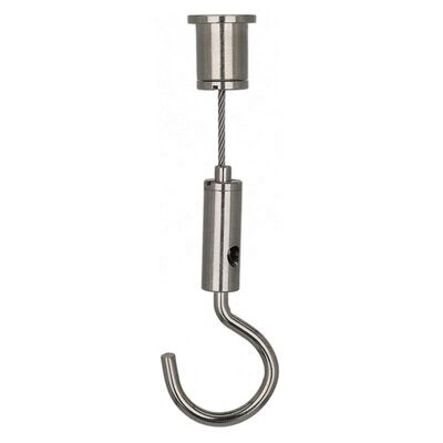 Custom Expandable Telescopic Hooked Cable Hanging System Retractable Steel Wire Rope With Spring Hook For Industrial Lighting Use