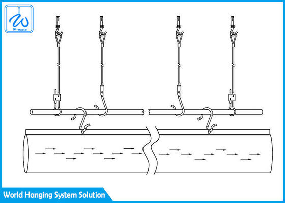 Slide Track Suspension HVAC Hanging Kit Özel Uzunluk SGS Sertifikalı