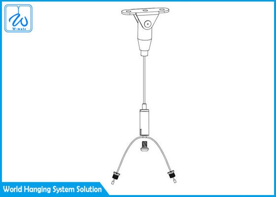 Tavan Lambası İçin Dayanıklı Çelik Tel Askı Kiti Ayarlanabilir Yükseklik