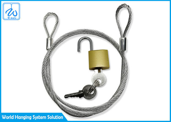 Hırsızlık karşıtı uzatma yay güvenlik kablosu, kırık kanıtı paslanmaz çelik tel ip seti.