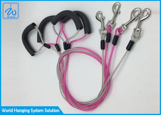 Çelik Askılı Evcil Hayvan Çekme Halatı, Isırmaya Dayanıklı Dayanıklı Köpek Bağlama Kablosu