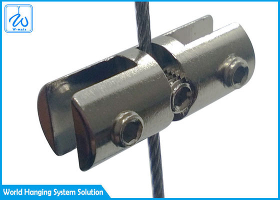 Özel Ekran Tasarımı Sanat Kablo Asma Sistemi Cam Yan Kelepçe Gümüş