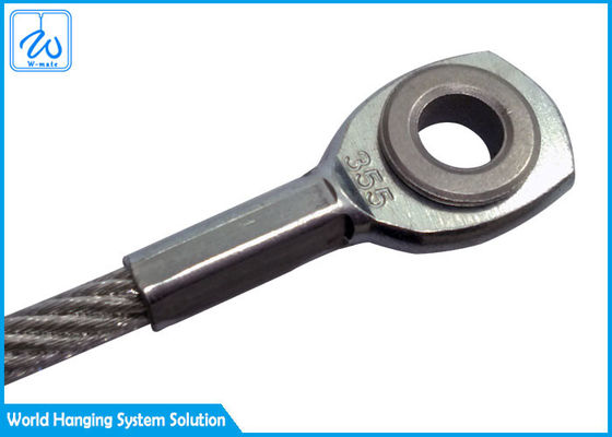 High Tension Plastic Coated 3.0 Mm Wire Rope Assembly By Swage Eye