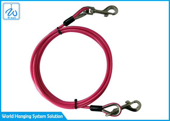 Güvenli ve güvenli evcil hayvan bağlama kablosu kaplı çelik köpekler kamp kablosu