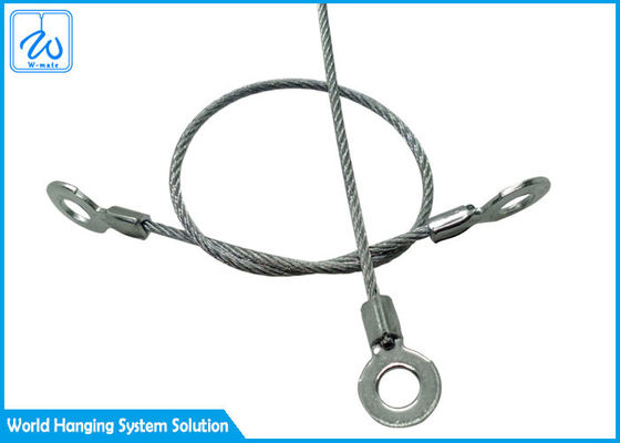 Emniyet Halatı Kısma Aparatlı 7x7 Paslanmaz Çelik Halat 1.5mm Çelik Halat Sapanı