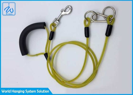 Custom Tie Out Dog Collar Flexi Pink Leashes For Pet , Dog Runner Cable