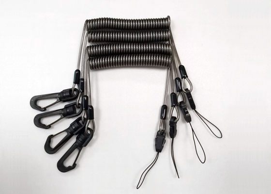100cm Kaplamalı PU Geri Çekilebilir Uzatma Yaylı Emniyet Kablosu