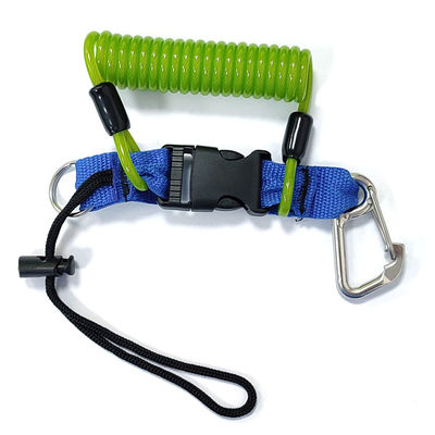 Çekici balıkçılıq çubuğu Güvenlik Lanyard Webbing Aracı Bahar Lanyard Kemeri