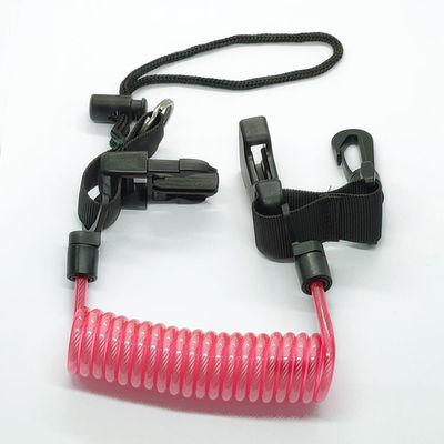 Kırmızı sarmal kablo aracı Lanyard Bahar Aracı Döner Lanyard Tether Fall Arrest Çekici Araç Lanyard