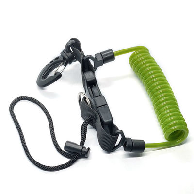 Dalış Spiral Yaylı Bobin Kordon anahtarlık bungee kordon bilek aleti güvenlik kordonu