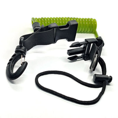 Dalış Spiral Yaylı Bobin Kordon anahtarlık bungee kordon bilek aleti güvenlik kordonu