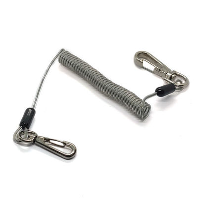 Ağır hizmet tipi döner karabinalı alet güvenlik kordonu