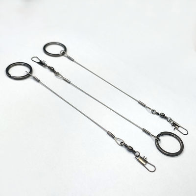 Siyah paslanmaz çelik tel ip testikleri asılı kanca Balıkçı aletleri Güvenlik