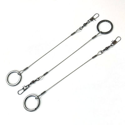 Siyah paslanmaz çelik tel ip testikleri asılı kanca Balıkçı aletleri Güvenlik