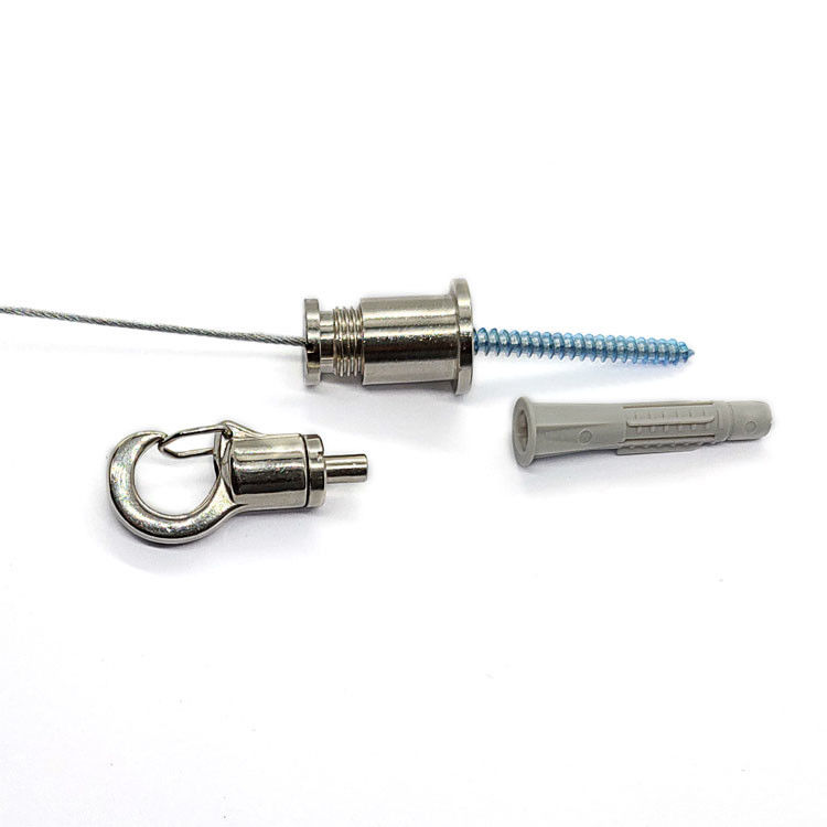 Asma Tavan Askı Kancaları Kiti 2 Kablo Seti Paslanmaz Çelik Halat Kelepçesi İle