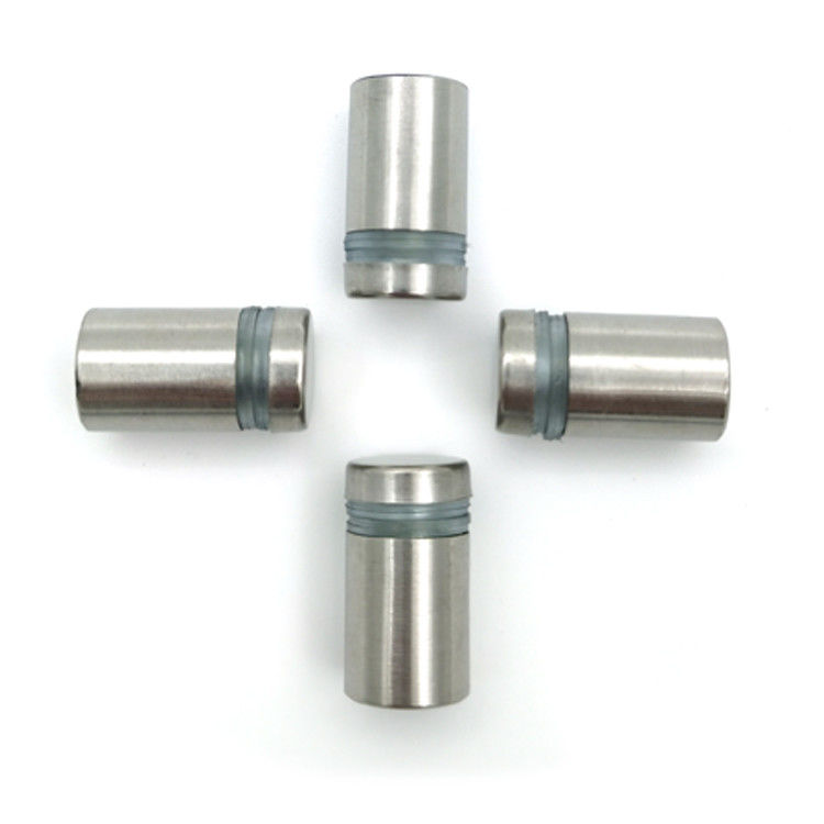 Saten Çizim Dökme vidaları Paslanmaz Çelik Kenar Yakalama İşaret Sahibi Cam Dökme