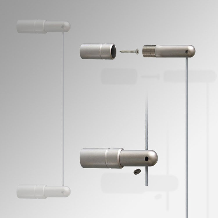 Alüminyum çok fonksiyonel duvardan duvara kablo ekran tel asma sistemi sanat resimleri ve çerçeveler için raylar ile