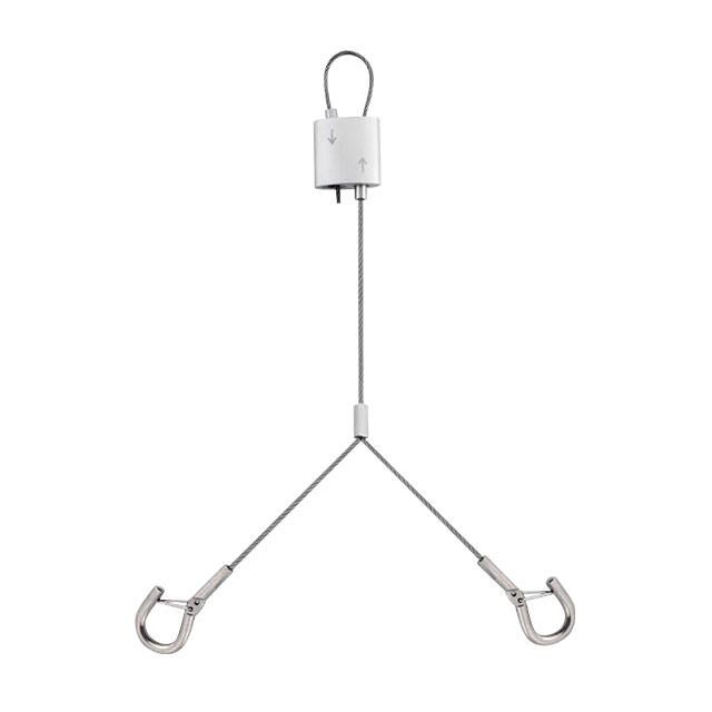 Adjustable Two Way Wire Looping Cable Grippers Hanging Suspension Kits Spring Hook Hardware Fitting