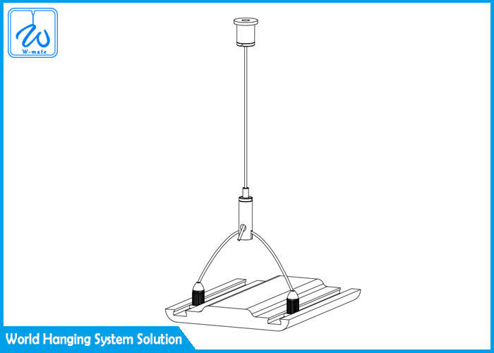 Güçlü Panel Lamba Asılılık Kits, Metal Renk Asılı Tel Işık Kits