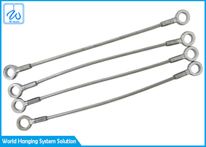 Silver 1.2mm Wire Rope Eye To Eye Galvanized Steel Lanyard Not For Lifting