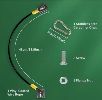 Paslanmaz Çelik Halatlı Çöp Kovası Kapağı Kilidi Metal Evrensel Kapak Kilidi Dış Mekan Çöp Kovaları İçin