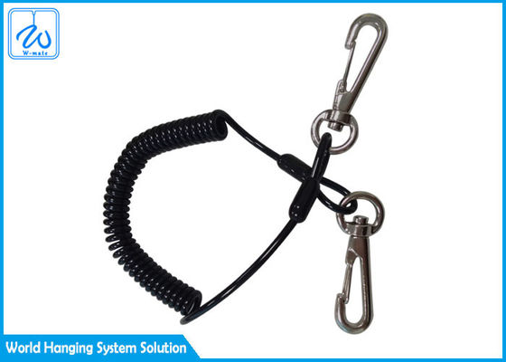 Çelik PU 30cm Bobin Halkası 7x19 Çekici Bahar Lanyard